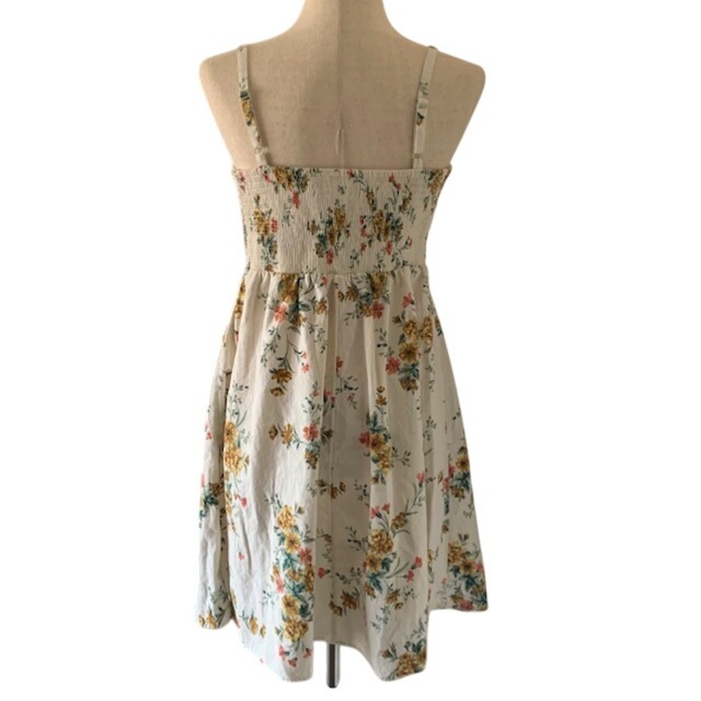 Old Navy Floral Country Cowgirl Dress M Western Prairie Linen‎ Rayon Boho EUC - Picture 6 of 12